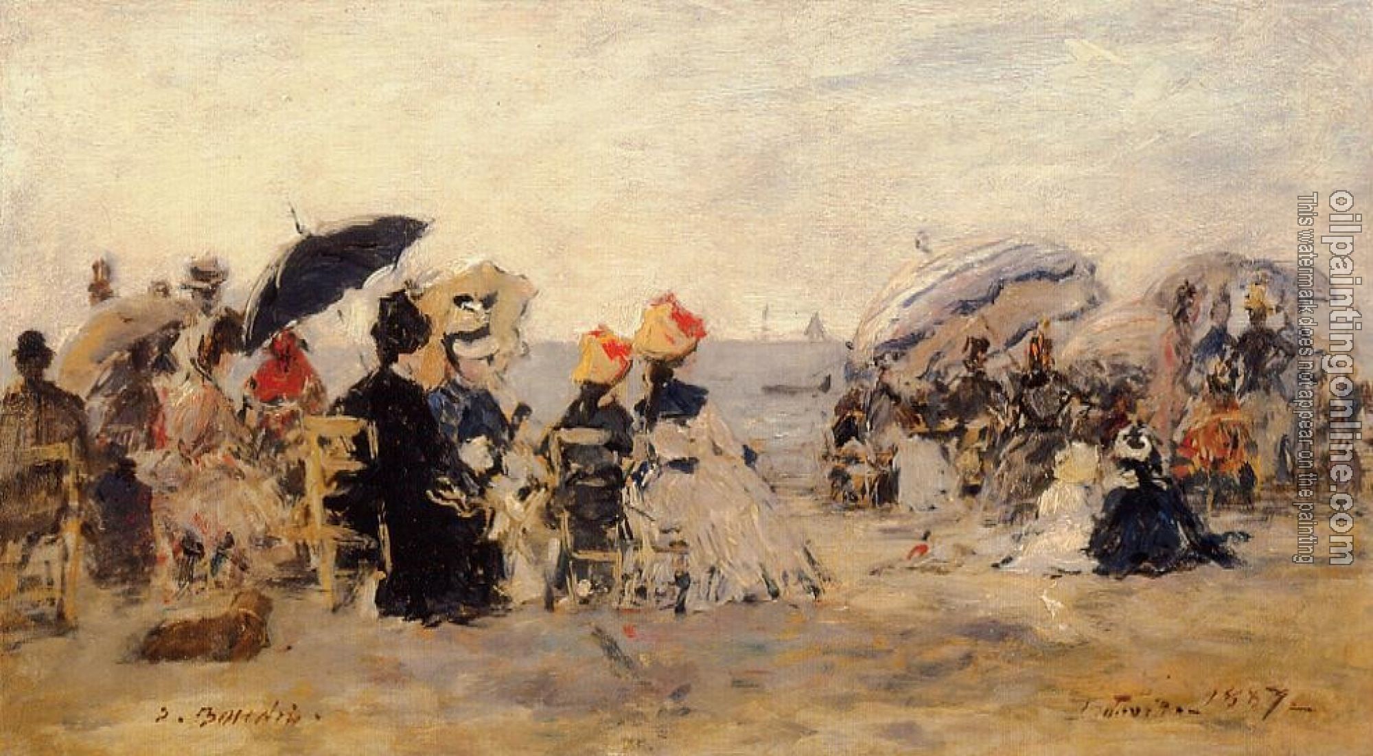 Boudin, Eugene - Trouville, Beach Scene